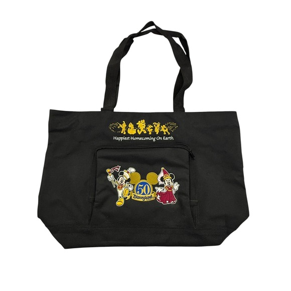 Disneyland Resort Handbags - Disneyland Resort 50th Anniversary Canvas Tote Bag Black Vintage Park Bag Mickey